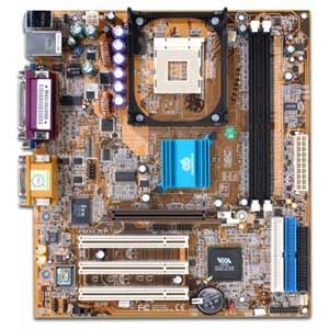 micro atx socket 478 with 2 ddr dimms on board video audio and lanmotherboard