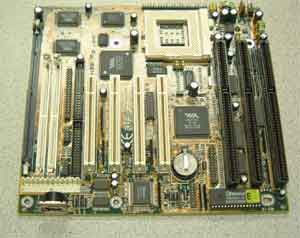 Baby AT, socket 7, isa, 72 pin simm, 168 pin dimm, mainboard