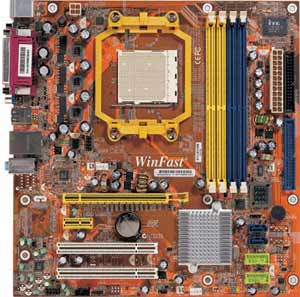 Foxconn MCP61SM2MA-ERS2H Supports Socket AM2 for AMD Athlon 62 x2 Dual core / Athlon 64FX / Athlon 64 / Sempron processors, NVIDIA MCP61S chipset, 1 x PCI Express X16 (run x8), 1 PCI-E x1, 2 x 32-bit 33MHz PCI, DDR2, LAN, USB, IDE, SATA2, RAID, Firewire, Video, Audio, SPDIF, Micro-ATX Form Factor