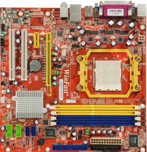 Foxconn MCP61VM2MA-RS2H Supports Socket AM2 for AMD Athlon 62 x2 Dual core / Athlon 64FX / Athlon 64 / Sempron processors, NVIDIA MCP61P chipset, 1 x PCI Express X16( run x1), 1 PCI-E x1, 2 x 32-bit 33MHz PCI, DDR2, LAN, USB, IDE, SATA2, RAID, Video, Audio, SPDIF, Micro-ATX Form Factor