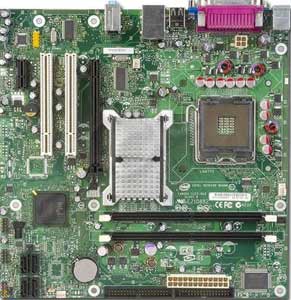 Intel D945GCL Motherboard, Support Intel Core 2 Duo/ Pentium D/ Pentium 4/ Celeron D processor in LGA 775  package, Intel ® 945G chipset, 1 PCI-E x16, 1 PCI-E x1, 2 PCI 32 bits, DDR2, LAN, USB, SATA2, RAID, Audio, Video, Micro ATX  Form Factor 