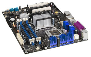 Socket 775, Intel Pentium 4, Intel 975 chipset,2 PCi, 2PCI Express,DDR2 X 4,Onboard Audio, Lan, USB,SATA,ATX