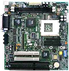 microATX  Socket 7 On-Board Audio On-Board Video 168 pin DIMM motherboard