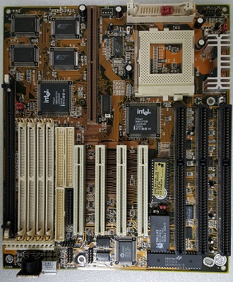 Generic Socket 7 motherboard, Generic Socket 7 slim computer system motherboard,