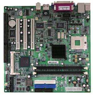 IMB894, Socket 479, Intel 82852GME Chipset, 400MHz FSB, DDR DIMMs, 1 ISA