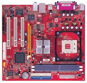 PC Chips M909G version 5.0A socket 478 motherboard with support for DDR memory, hyperthreading, prescott support
