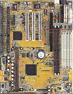 Slot 1 Pentiun II 3 PCI 2 ISA and 1 AGP motherboard