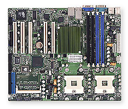 Supermicro X5DPA-TGM+ dual xeon motherboard with five regular pci slots, 5.0 volts pci slots