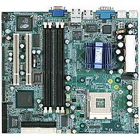 Tyan Tomcat I875F S5105G2NR Motherboard Based on the Intel ® 875P chipset and Pentium ® 4 processor, the Tomcat i875PF (S5105) is a robust platform that supports an 800MHz system bus, Serial ATA RAID, two Gigabit Ethernet LANs, 2 PCI, ATI RAGE video, Flex ATX