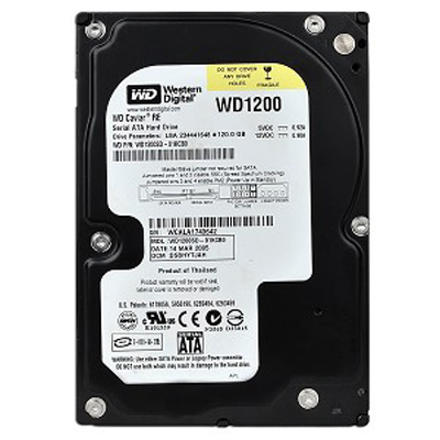 Western Digital WD1200SD-01KCCO internal hard drive, SATA, 120 GB memory
