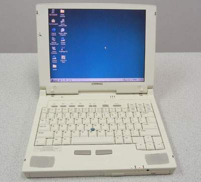Compaq Armada 7350mt used Notebook,  used Laptop Computer with serial port, floppy drive, windows 98