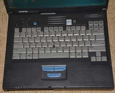 Windows 95 laptop with serial port and floppy drive, Compaq Armada E700,notebook,used laptop,