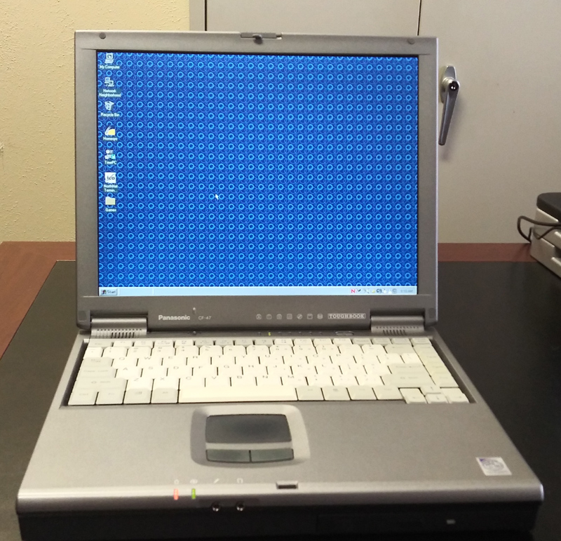 Panasonic CF - 47 Toughbook used laptop with Windows 95 and serial port