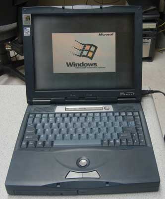 used laptop with windows 95,serial port,