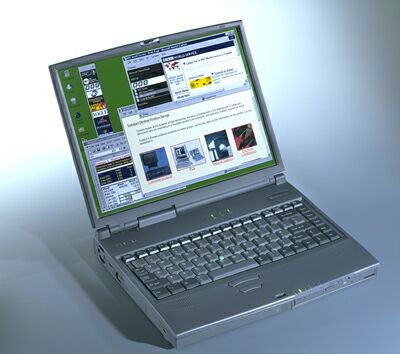 toshiba tecra 8000, refurbished laptop,windows 95,serial port,floppy drive,
