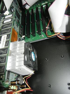 Pentium III Mini-Tower system with 8 ISA slots inside view