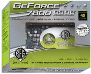 BFG nVidia GeForce 7800GS OC 256MB AGP Video Card