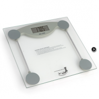 Healthsmart Glass Electronic Bathroom Scale 4 strain gauge sensors Bright easy to read