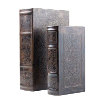 Maxam 2pc Faux Book Safe Set