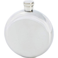 Maxam 5oz Round Solid Stainless Steel Flask