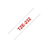 Brother TZE-232 TZE-232 LABEL,1/2 RED/WHT
