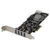STARTECH.COM PEXUSB3S44V 4 PORT USB 3.0 PCI EXPRESS CARD USB 3.0 PCIE CARD W/ LP4 SATA POWER