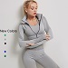 3-Piece ActiveWear set High Waist Yoga Pants Matching Zipper Top & Sports Bra