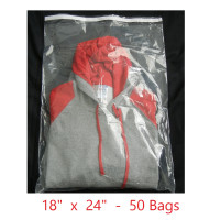 Large Clear Resealable Clothing Bags- 18