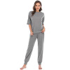 Good Quality 2pc Matching Pajama Set with pockets - Half Sleeve - Cuffed bottoms