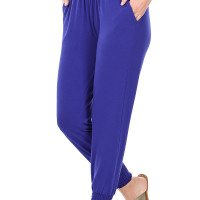 High Waisted Smocked Lounge Pants, High Rise Joggers - Casual Pants