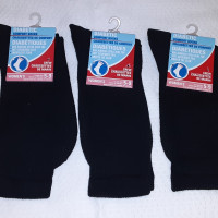Women's Black Diabetic Crew Socks Set of 3 Pairs