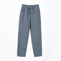 Men's Slim Fit Joggers Casual Pants side pockets Elastic Waist draw cord Gray