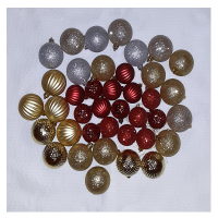 Christmas Ornaments Glitter Balls Xmas Tree Balls - Hanging Balls 39 Pieces