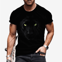 Men's T-Shirt Black Panther Eyes Short Sleeve Tee Graphic T-Shirt Size M - 3XL