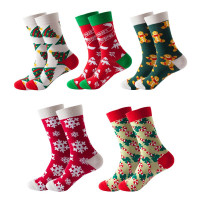 Colorful Christmas Socks Women's size 5-11 Crew Socks 3-Pack