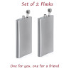 Flask Stainless Steel (2-Pack) 12oz with hinged cap - 1 for you 1 for your friend