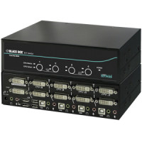 BLACK BOX KV9624A DESKTOP KVM SWITCH - DUAL-HEAD DVI-D, USB, 4-PORT, GSA, TAA
