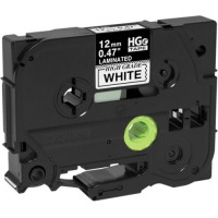 Brother HGE2315PK 0.47 IN X 26.2 FT (12MM X 8M), BLACK INK ON WHITE LABEL, 5 PACK