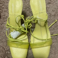 Antonio Melani Barden Lace-Up Dress Sandals - Green