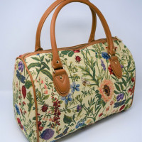 Tapestry Duffle Bag – Travel Bag - Personal Item Bag - Floral Pattern