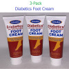Diabetics Foot Cream (3-Pack)  Relieves & Soothes Dry Cracked Skin Fragrance Free Hypoallergenic