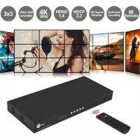 SIIG CE-H26F11-S1 3X3 4K VIDEO WALL PROCESSOR WITH USB-C/DP/VGA/HDMI INPUT