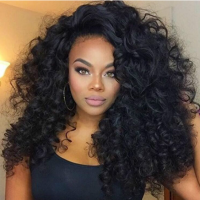 Chest Long Curly Black Hair Wig