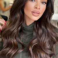 Long Wavy Brown Hair Wig 26