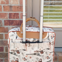 Paris Suitcase with wheels Paris Scenes Carry-On Bag - Luggage with wheels
