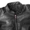 Men's Cowhide Premium Leather Scooter Jacket with Conceal Carry