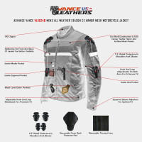 Advanced 3Season Mesh/Textile CE Armor Motorcycle Jacket