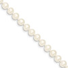 Finest Gold 6-7 mm 14K Yellow Gold White Near Round Freshwater Cultured Pearl Bracelet