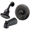 Homewerks Worldwide HomePointe Tub & Shower Faucet with Vintage Lever Handle - Brushed Bronze