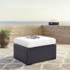 Crosley Biscayne Ottoman With White Cushions